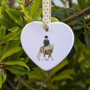 Personalised Ceramic Pony Heart Ornaments